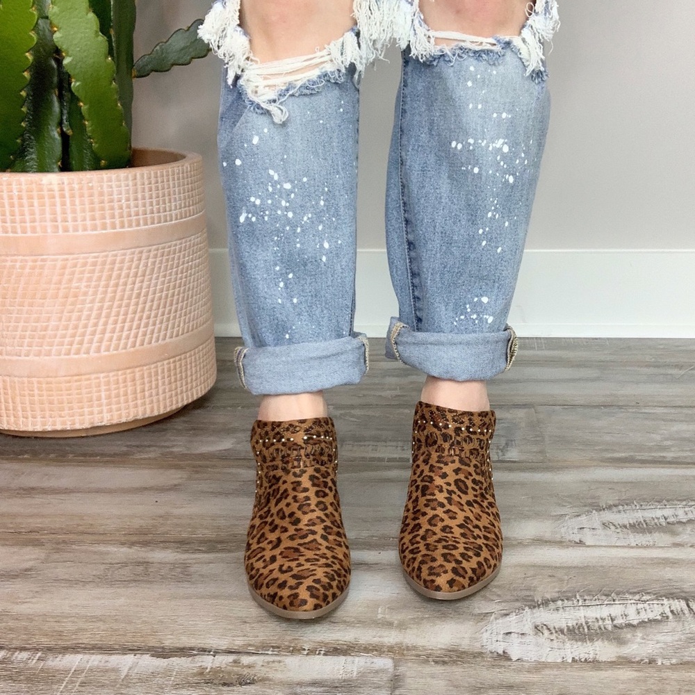 Truth Hurts Mule Booties Leopard Vegan 6 7 8 9 10 - Picture 8 of 8